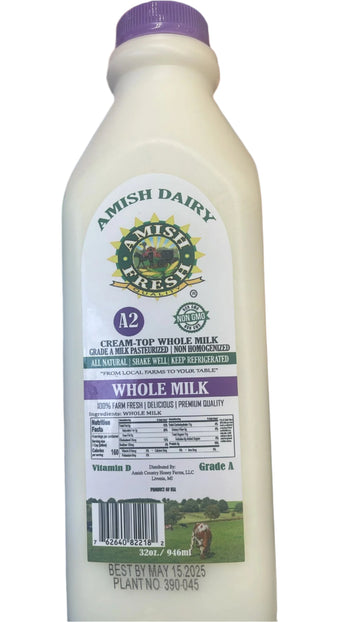 Amish Dairy Whole Milk (32oz) - Papaya Express